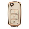 Jingyuqin New Arrival TPU Car Key Case Fob For VW Golf Bora Jetta POLO Passat Skoda Superb Octavia Fabia SEAT Ibiza Leon Procted