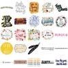 50-Piece Set of French Motivational Quote Stickers for Journals, Water Bottles, and Phone Cases.