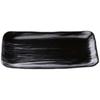 Premium Nigiri Sushi Long Rectangular Daiho Serving Yuzu Tenmoku Black Made In Japan J-Kitchens Plate, 8-inch Plate, (Black Backing),