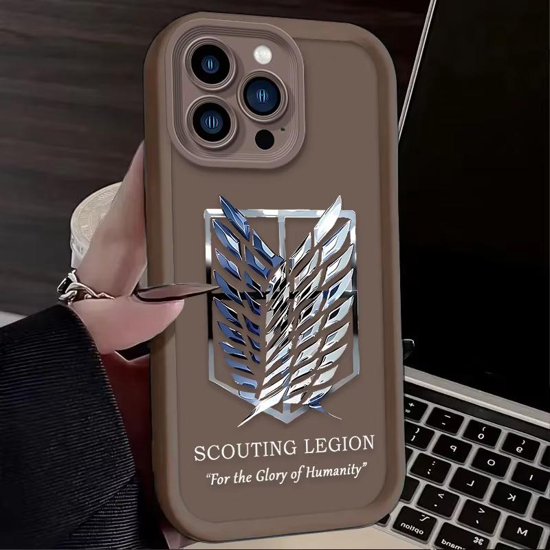 Custodia per Telefono con Logo Attack On Titan Per iPhone 17 Air 16 e 15 14 13 12 11 Pro Max Plus Mini SE 2020 2022 Cover Morbida in Silicone