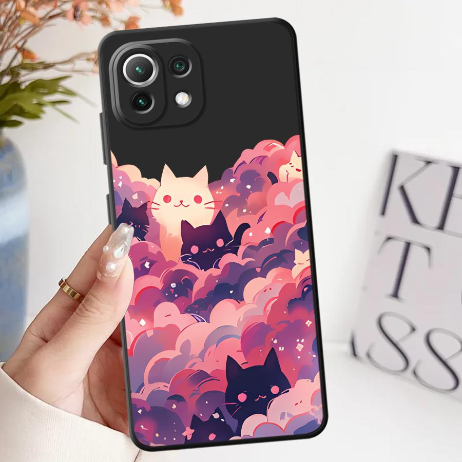 

Black Cat Starry Night Funda Phone Cover Case for Xiaomi Mi 11T 11 12 10T 12X 12T Pro 14 13 Lite Xiaomi 15 Pro
