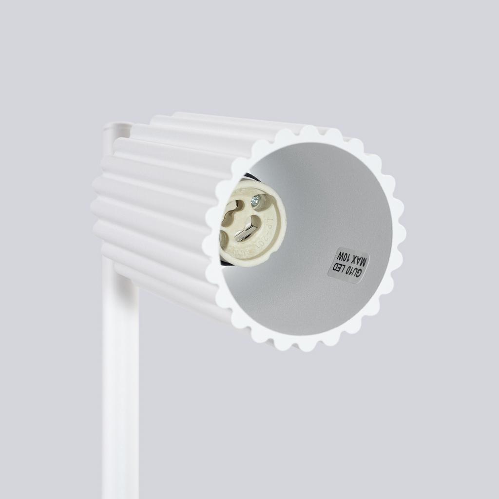 Lampa Biurkowa Karbon 1 Gu10 Biały Alu Sollux Sl.1548