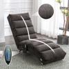 Modern Lounge Chair with Full Body Support, Gentle Vibration and Side Pockets, Suitable for Office, Living Room and Bedroom (dark Grey Linen)