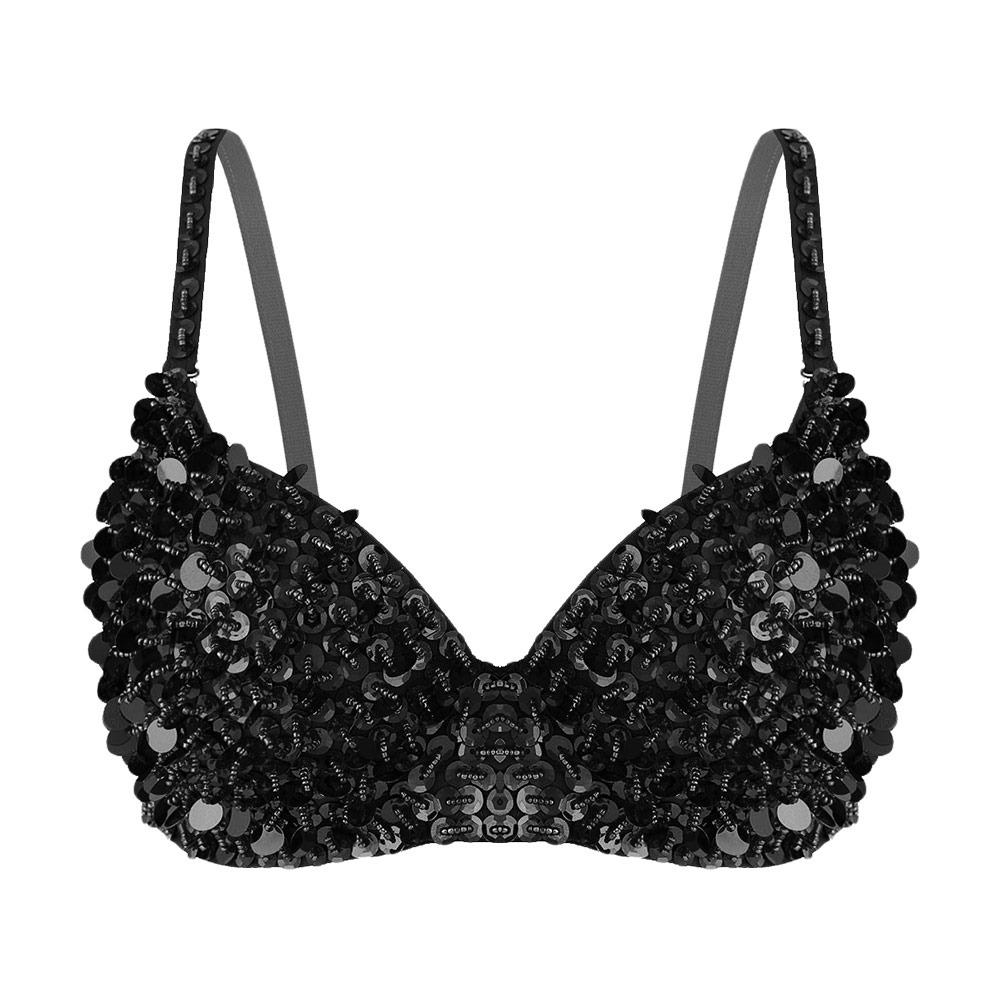 Sparkle Belly Dance Bustier Bra Padded Stage Performance Top Charming Show Costumes Festivals