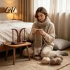 Yarn Ball Spinner Wooden Magnetic Holder Tangle-Free Stand with 1/2 Rotating Spindle Knitting Spinner Crocheting & Accessories Gift for Women Mom