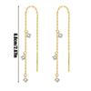 Stylish Long Tassel Earrings Brass Electroplated Fashion Hoop Earrings For Women, Luxurious Statement Earrings