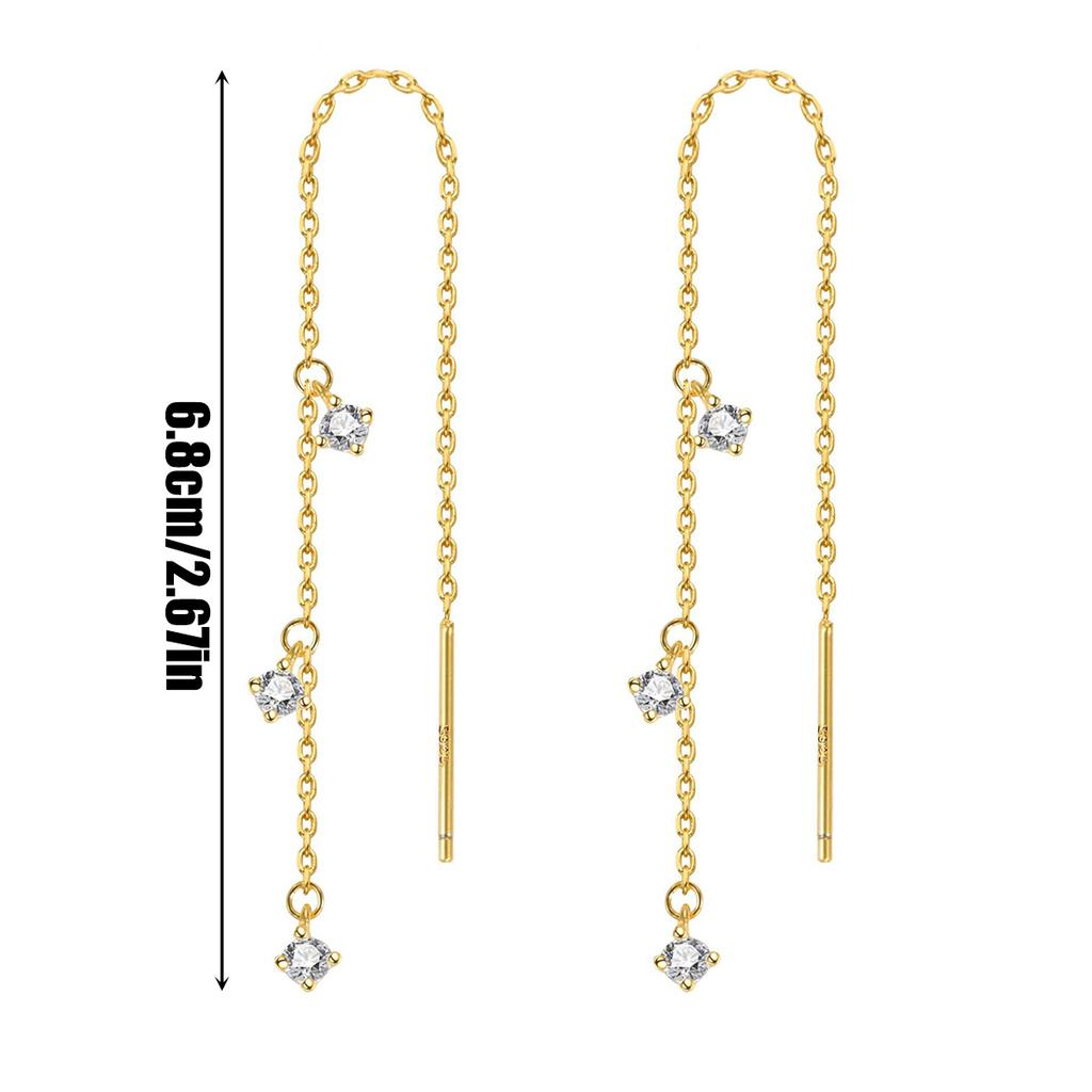 Stylish Long Tassel Earrings Brass Electroplated Fashion Hoop Earrings For Women, Luxurious Statement Earrings