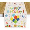 Happy Birthday Table Runners,Colorful Dot Birthday Table Runner Birthday Table Linens for Dining Birthday Party Table Decor