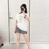 High Version 26 Spring Letter Print Women's Distressed Casual T-shirt - Short Sleeve, Versatile Style
