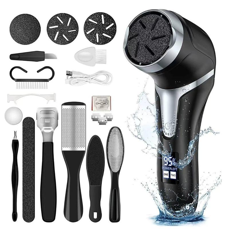 

A65T-Electric Foot Pedicure Tool Foot File Rechargeable Electric Foot File With LCD Display Rechargeable