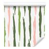 Brushstrokes Wallpaper White and Lime for Living Room and Bedroom 50x1000