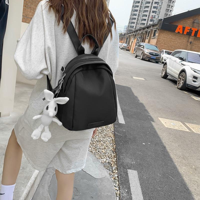 Schoolbag Fashion School Bag Female Middle School Student Japanese Simple Ins Style Niche Solid Color Backpack Female Middle School Student Retro Mori