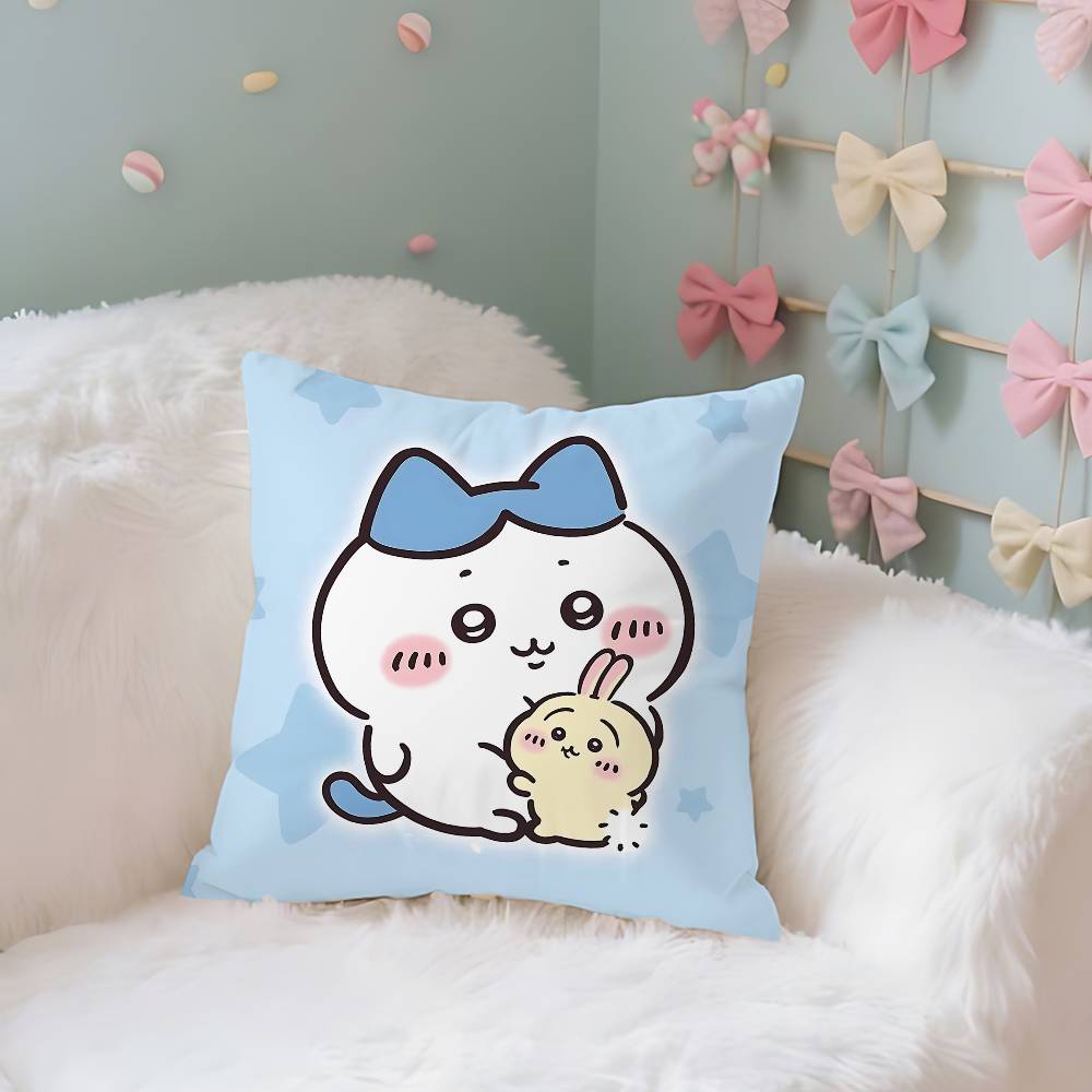 CartoonCChiikawasCute Case Plush Fabric Soft Pillowcase Double Sided Print Cushion Cover Household Gifts