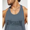 Gymshark Heritage Washed Stringer Titanium Blue A4a8u Ucms