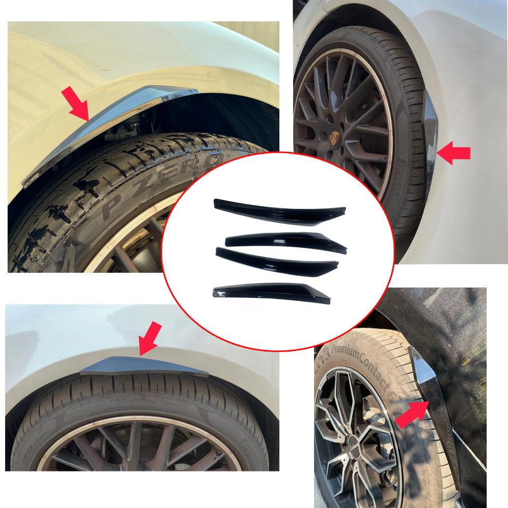 4 Pezzi Pattern Fibra di Carbonio Passaruota per Auto Universali Paraspruzzi Parafanghi Accessori Decorativi