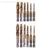 6Pcs Compound Metric Tap Drill Bits Screw Thread Hex Shank Machine Titanium HSS Tap Bit Tool For Metal Steel Wood Plastic