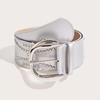 Imitation Leather Women Belt Wide Edge Design Adjustable Length Belt