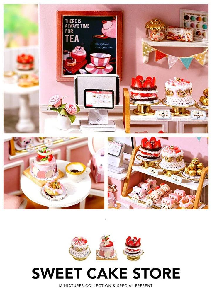 Dollhouse Set of 2 Handmade Kit Set Miniature Happiness Series Talk Corner of Garden (t-FREAK) 132 (Sweet QT-032 + QT-33)