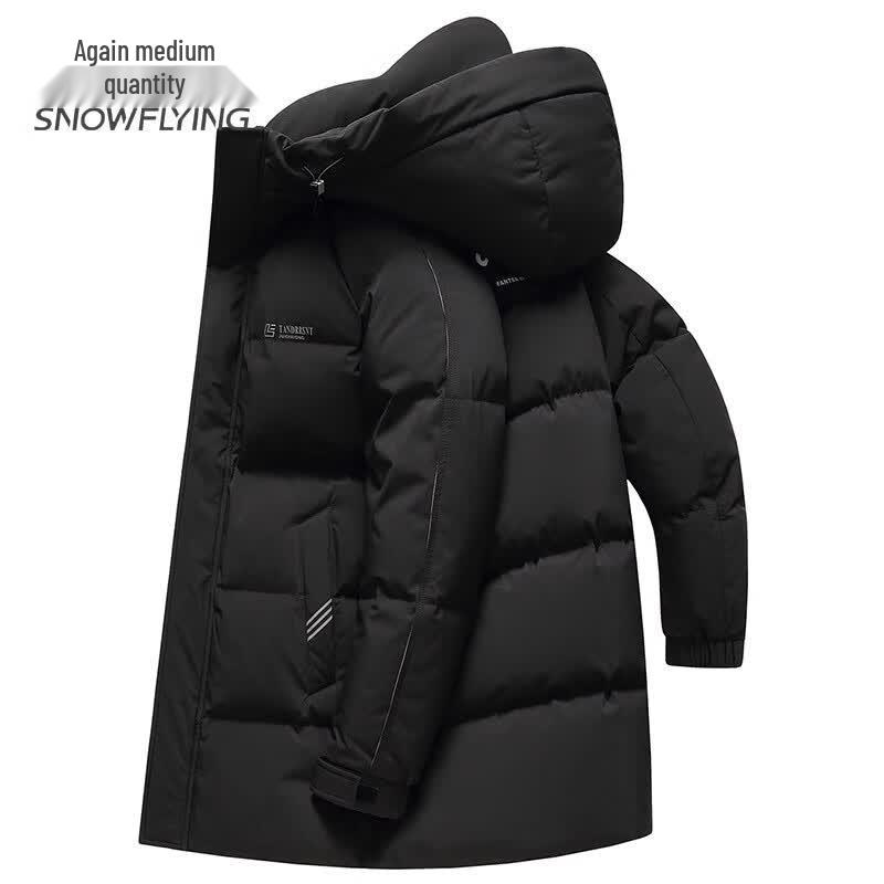 SNOWFLYING Men s Mid-Length Goose Down Jacket 175/92A чёрный