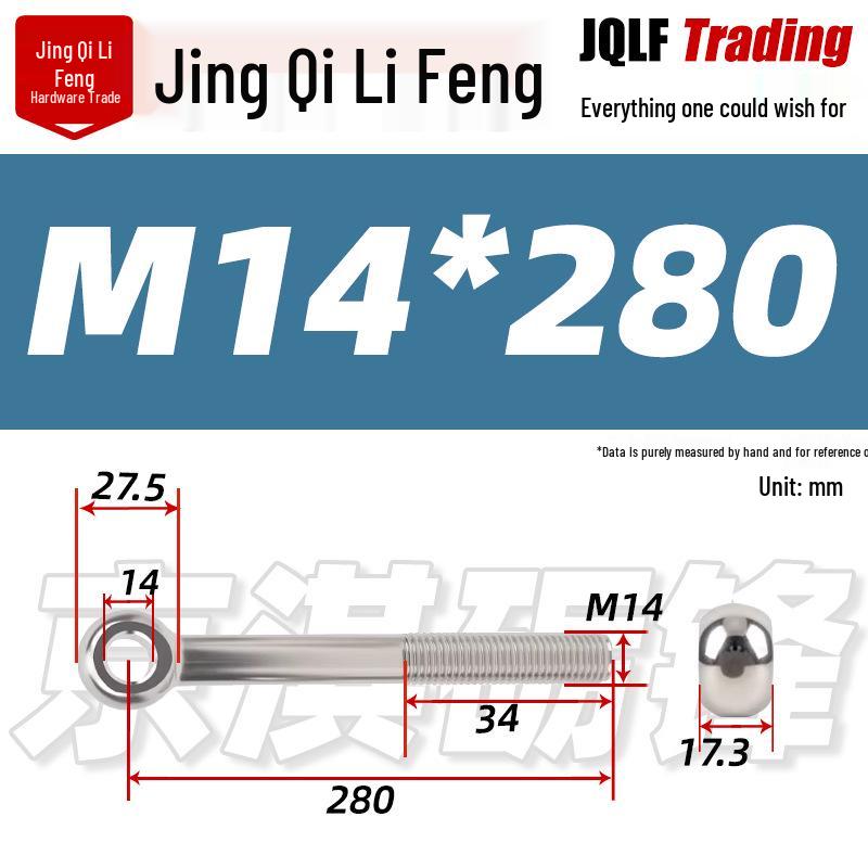 Stainless Steel GB798 Eye Bolt, Full Series M5-M16