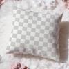 Checkerboard Cushion Cover Premium Comfort Reversible Pillow Cove Two in One Design for Any Room  Car Interior