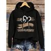 Women's Long-Sleeved Hooded Sweatshirt Loose Casual Printed Autumn Winter Fashion