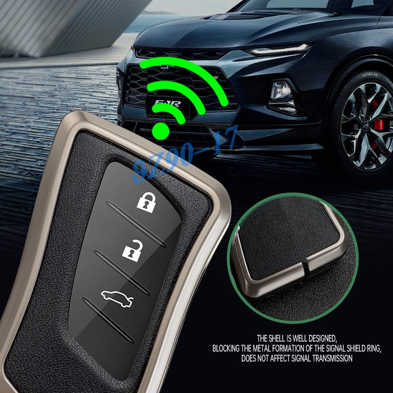 Metal Leather Car Key Fob Case Cover Keychain For Lexus Lm Nx Rx Rz Gx Ux Es Lc Lx Ls 200 250 300 300H 350 350H 450H 500H