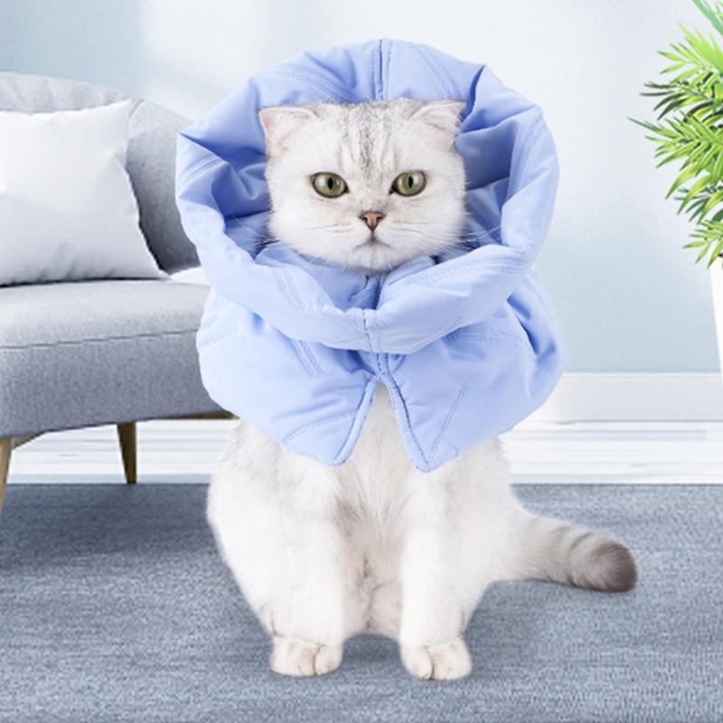 Comfortable Pet Collar Felines After Spays Operations Flexible Size Stop Scratching and Protects Wounds Effectively