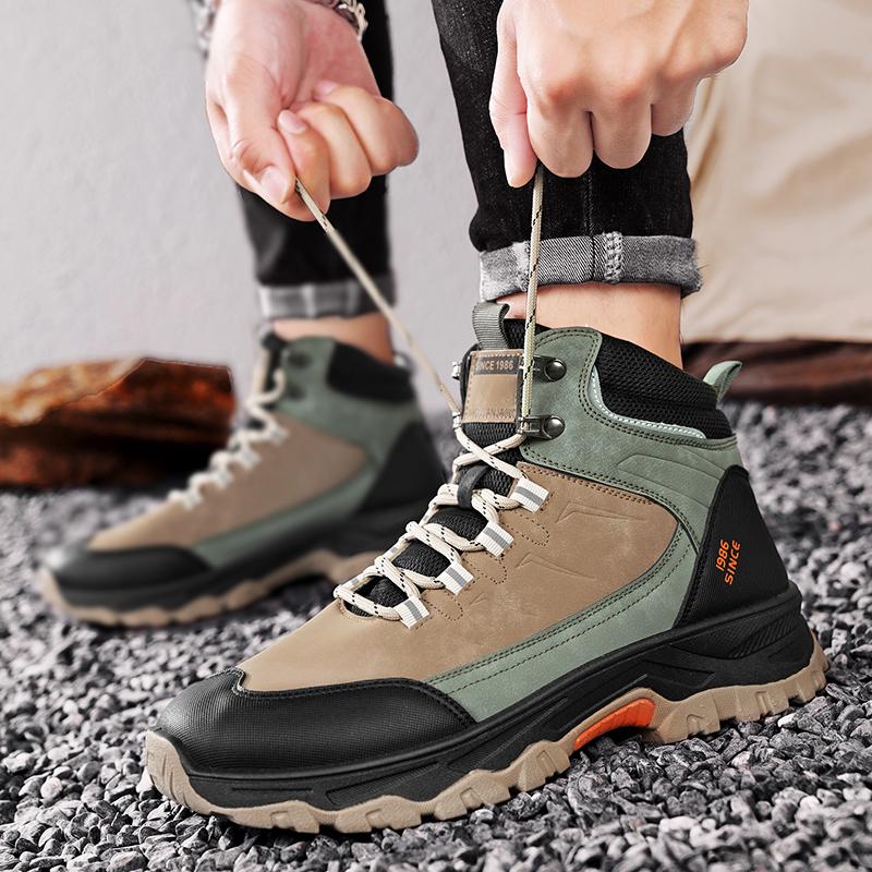 Men'S Hiking Boots Outdoor Breathable Anti Slip Wear-Resistant Leisure Hiking Shoes High-Quality New Designer Sports Sneakers