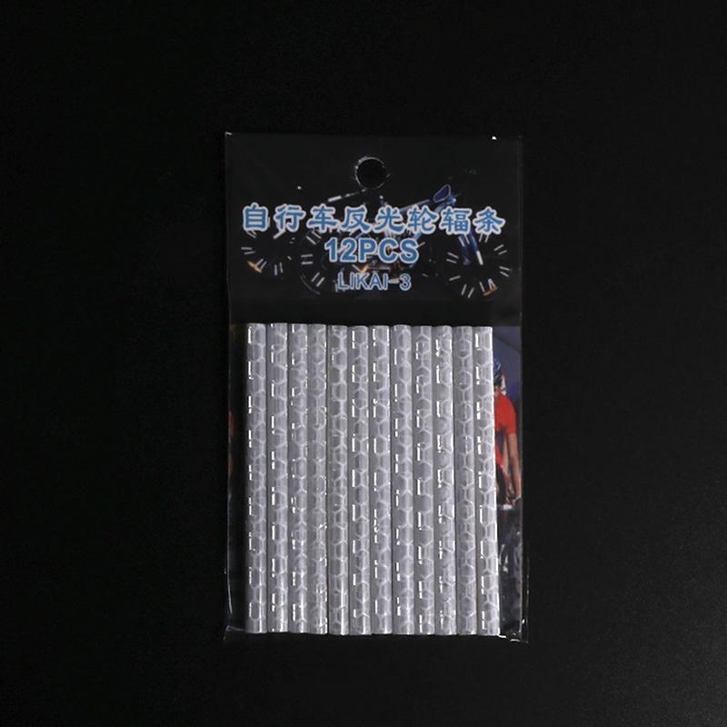 

24 шт. Светоотражающая наклейка на спицы колеса велосипеда, световая полоска, предупреждающий свет, DIY, 7,5 см, велосипедный отражатель, светоотражающий комплект безопасности