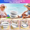10L Portable Folding Bucket Thickened Beach Fishing Car Washing Collapsible Bucket Household Travel Outdoor Camping Bucket
