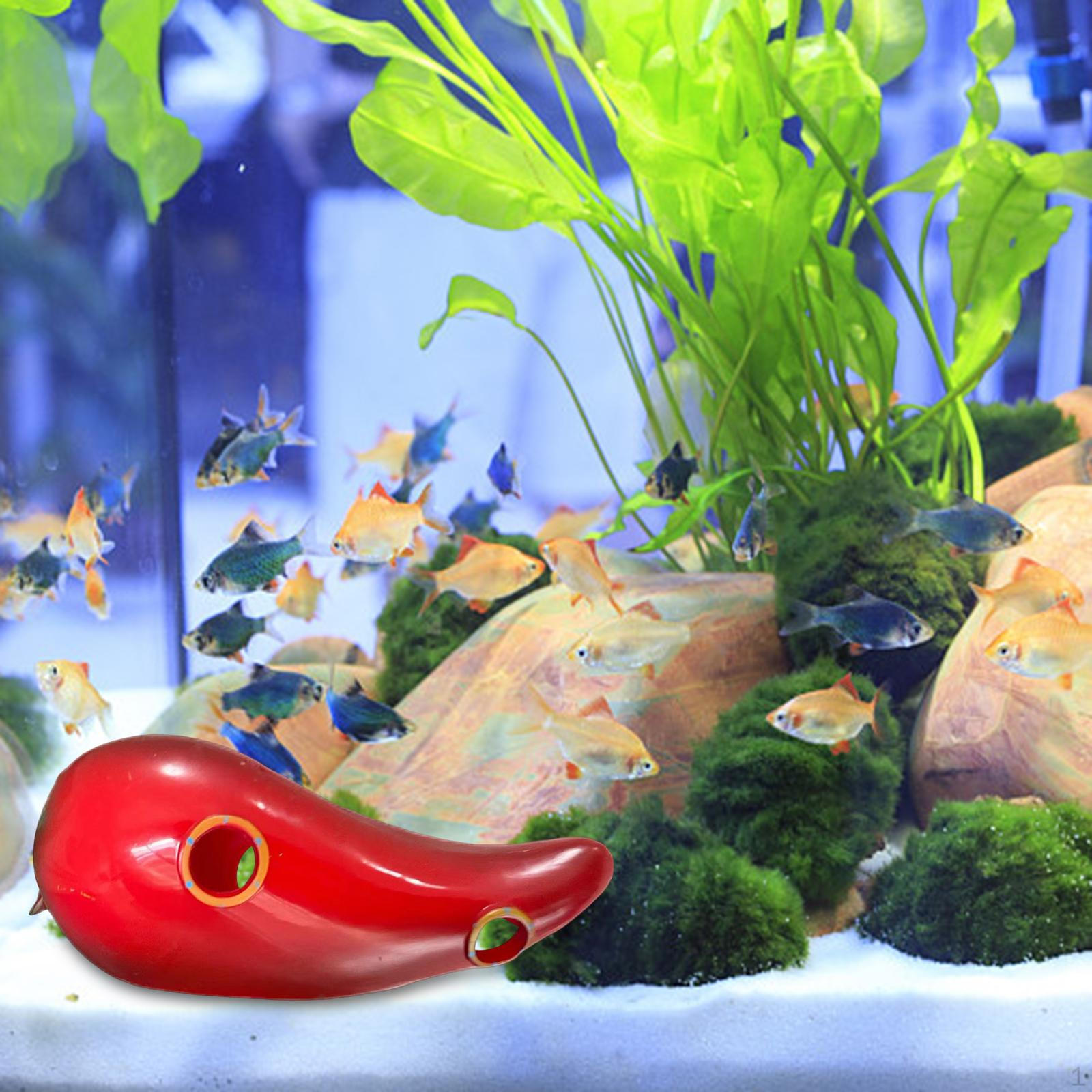 Aquarium Decoration Resin Supplies Landscape Rest House Chili Shape