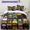 3pcs Minecraft2 Cover Set - Personalized Name, HD Printed Bedding with 1 Cover and 2 Pillowcases - Perfect for Home Decor, Easy Care