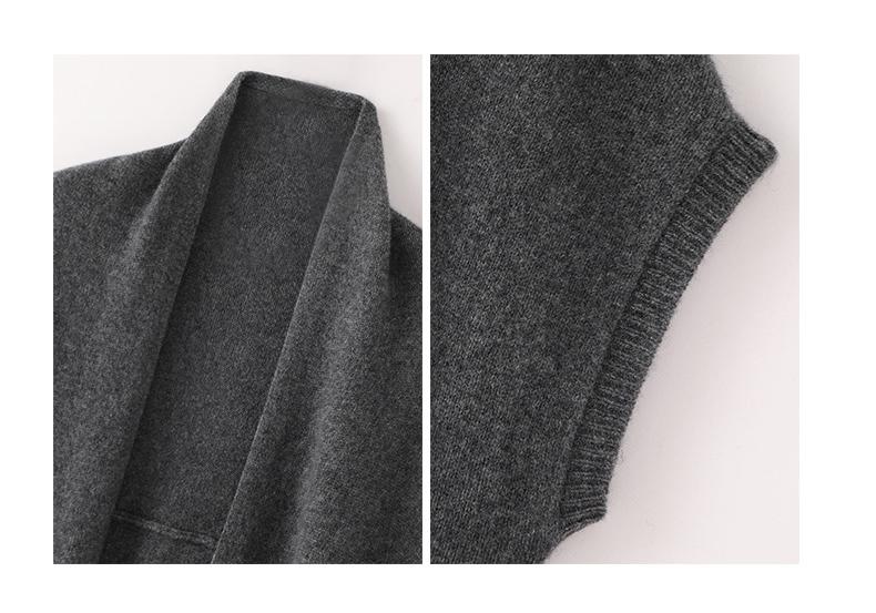 2025 Autumn/Winter Women's 100% Wool Loose Sweater Shawl Coat
