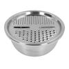 Multifunctional 201 Stainless Steel Grater Basin 3 In 1 Grater Strainer with Drain Basket Salad Maker Bowl