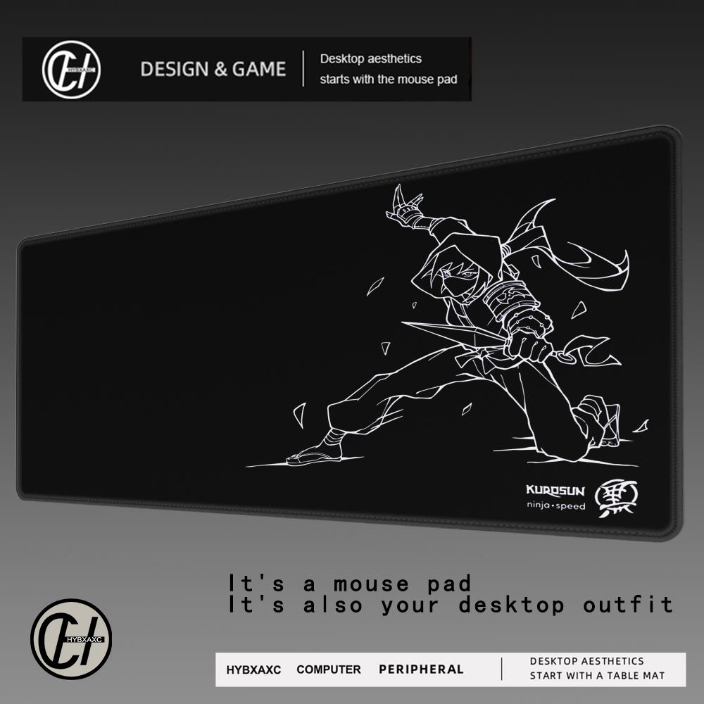 HYBXAXC Kurosun The Big Three Large Mouse Pad Samurai Gaming Mousepad Gamer Desktop Decoration Office Non-Slip Mat Keyboard Mat