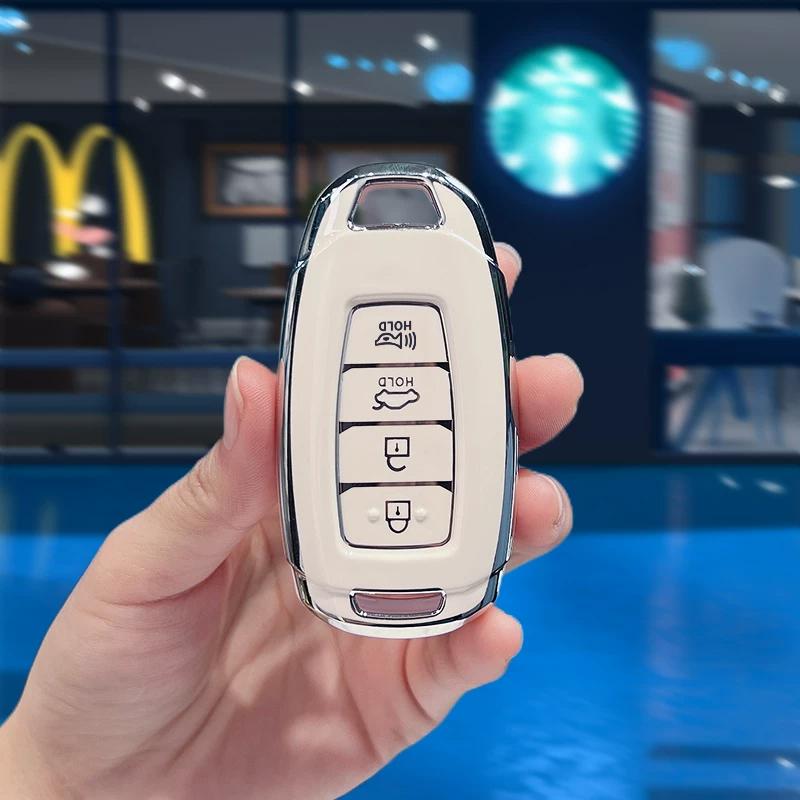 3 4 5 Buttons For Hyundai I30 Ix35 Kona Encino Solaris Azera Grandeur Ig Accent Santa Fe Palisade Keychain Car Key Case Cover