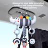 0-3 Years Old Baby Carriage Hanging Black and White Animal Wind Chimes Baby Carriage Hanging Plush Toys