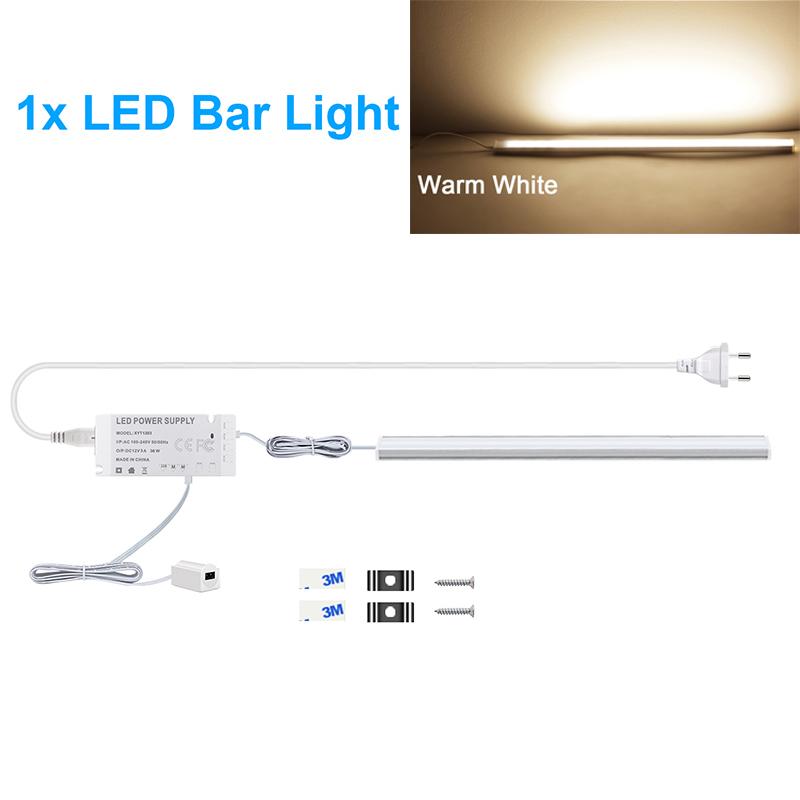 

AC220V LED Cabinet Light Кухонний датчик ручного розгортання Bar Lamp High Brightness Backlight LED Light Tube For Home Closed Decor 30cm