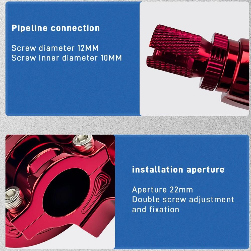 For ATV Quad Bike Motocross Moped Scooter Bike CNC Aluminum Parts 7/8" 22mm Universal Motorcycle Accelerator Throttle Twist Grip,Red.