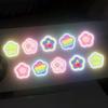 5Pcs/Set Car Reflective Stickers Helmet Waterproof Decal Hearts Butterfly Stars Night Warning Sign Reflective Sticker