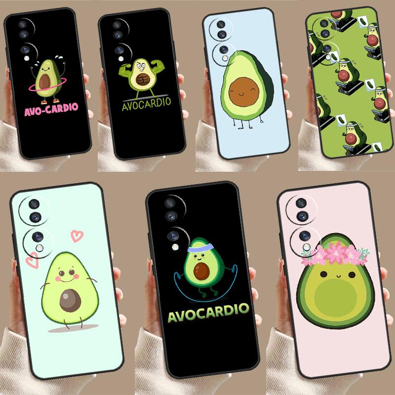 Cute Cartoon Avocado Fitness Case For Honor X9a X8a X7a X6a X7 X8 X9 X9b X8b Honor 10 50 70 90 Lite Magic 6 5 Pro Cover