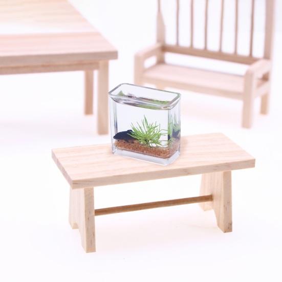 ოქროს თევზის თასის მოდელი რეალისტური დეკორატიული ორნამენტი მინიატურული მინის თევზის ავზი თოჯინების სახლის ფოტო რეკვიზიტებისთვის მინიატურული სცენები