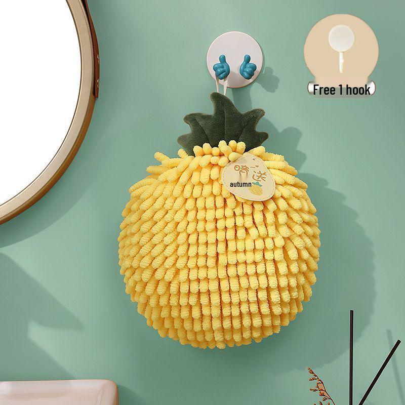 Chenille Hanging Hand Towel: Cute, Absorbent, Thickened for Kitchen & Bathroom