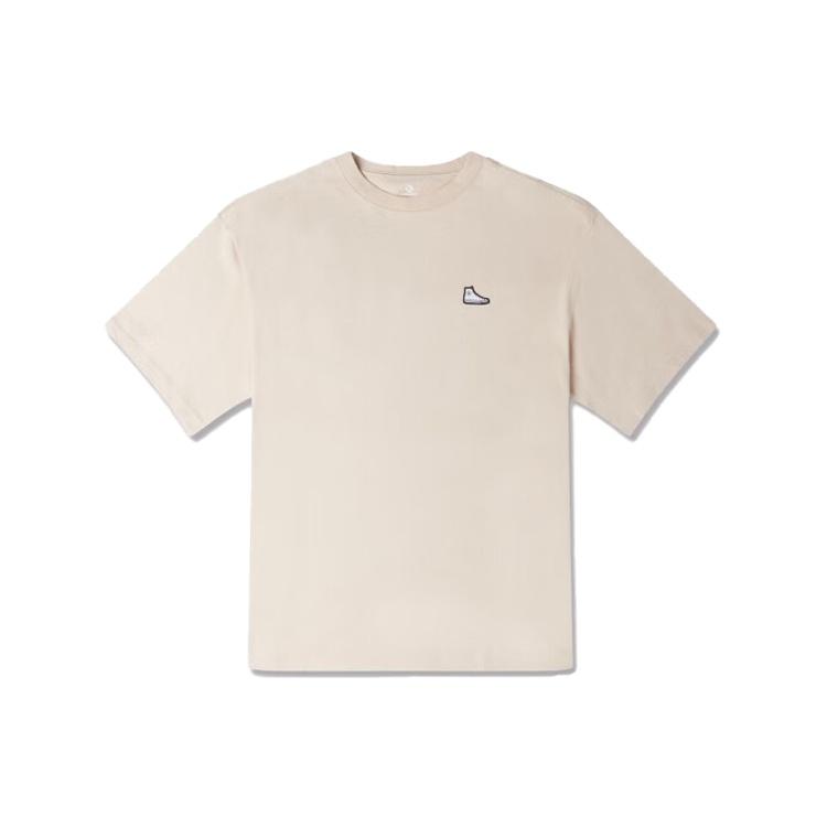 Converse Go-To Sneaker Patch Loose Fit T-Shirt Asia Sizing Beige Men s 10025397-A09 L