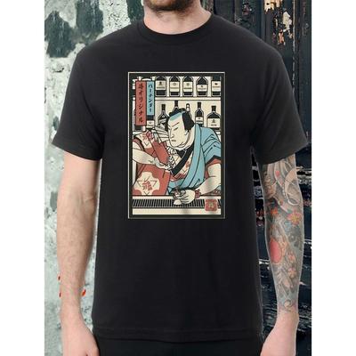 Japan Bartender Samurai Ukiyoe T Shirt