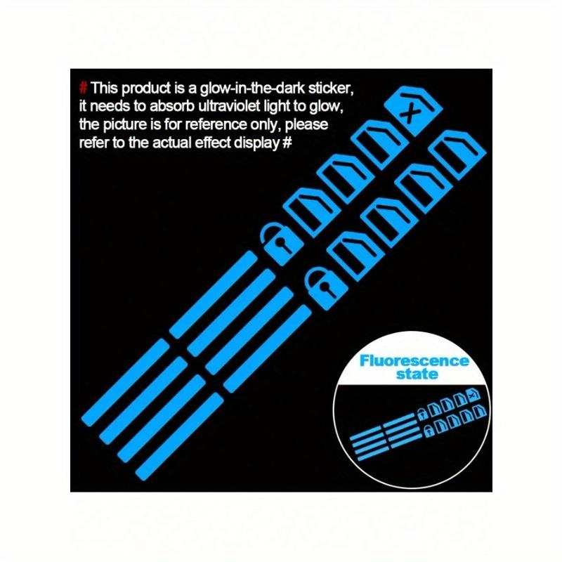 1 Satz Auto Fensterknopf Leuchtende Aufkleber Auto Fluoreszierende Autoaufkleber Selbstklebende Nachtsichtbarkeitsaufkleber Auto Fenster Türschalter Fluoreszierend