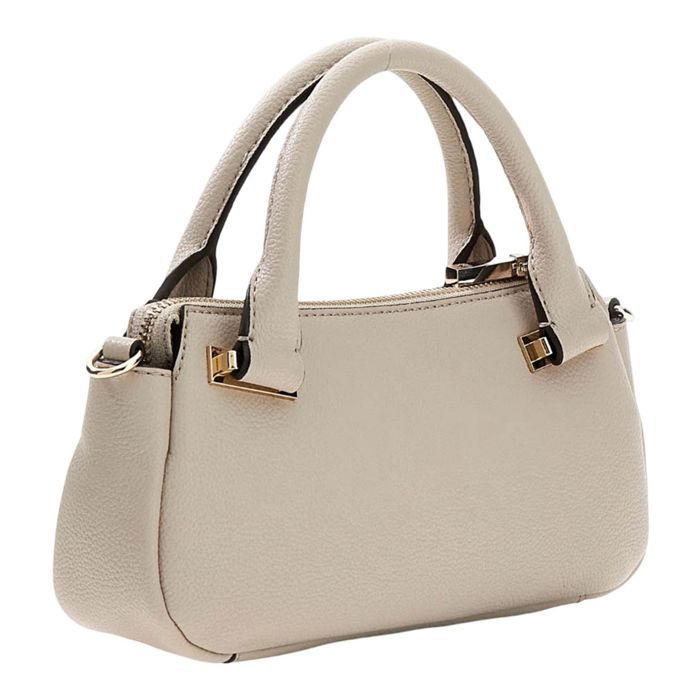 GUESS Sac à main crème pour femme - Evie Mini Satchel Light Taupe 331274