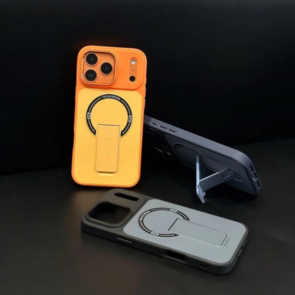 Armor Foldable Kickstand Case For iPhone 17 Air 16 15 14 Plus 13 Pro Max Heavy Duty For Magsafe Magnetic Wireless Charging Cover