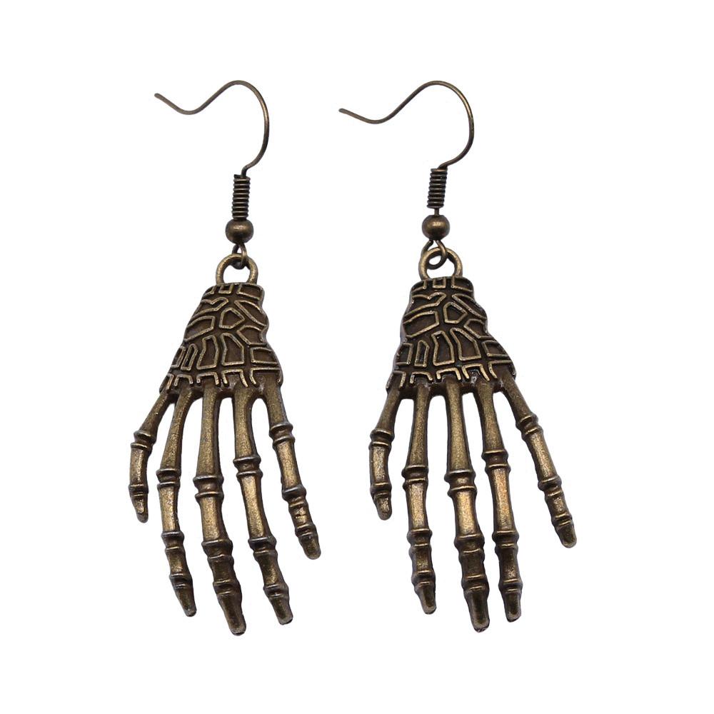 Halloween Charm Dangle Earrings Gothic Crescent Drop Earrings Dark Witchy Occult Jewelry